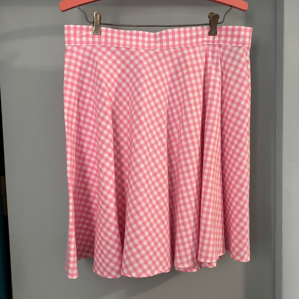 Retrolicious Pink Gingham Circle Skirt
